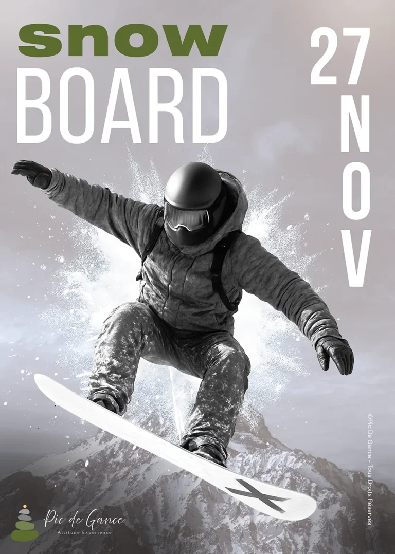Affiche Pic de Gance event sport réalisée sur Illustrator