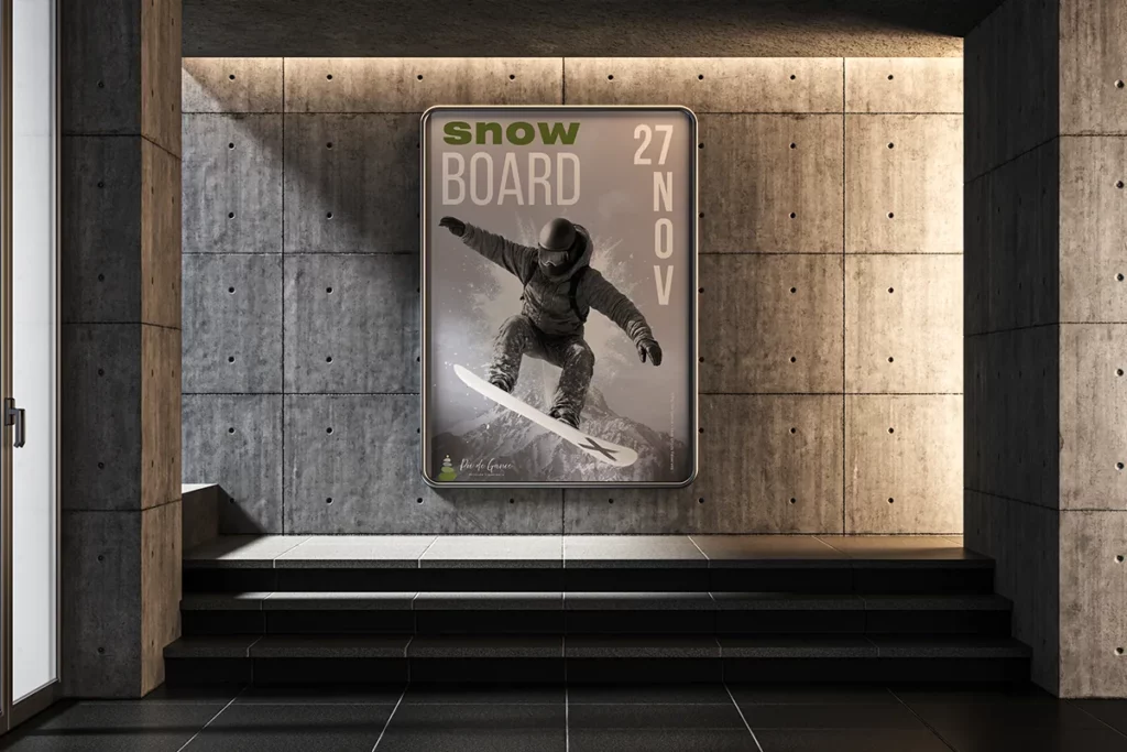 mockup Affiche Pic de Gance event sport réalisée sur Illustrator