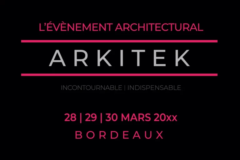 Logo de l'évènement Arkitek à Bordeaux, réalisé sur Illustrator