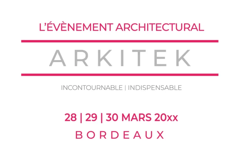 Logo de l'évènement Arkitek à Bordeaux, réalisé sur Illustrator