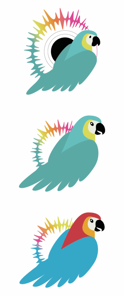 Cheminement du design du logo ChantLibre sur Illustrator