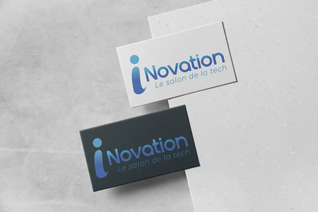 Mockup de carte de visite avec le logo Inovation