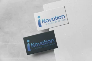 Mockup de carte de visite avec le logo Inovation