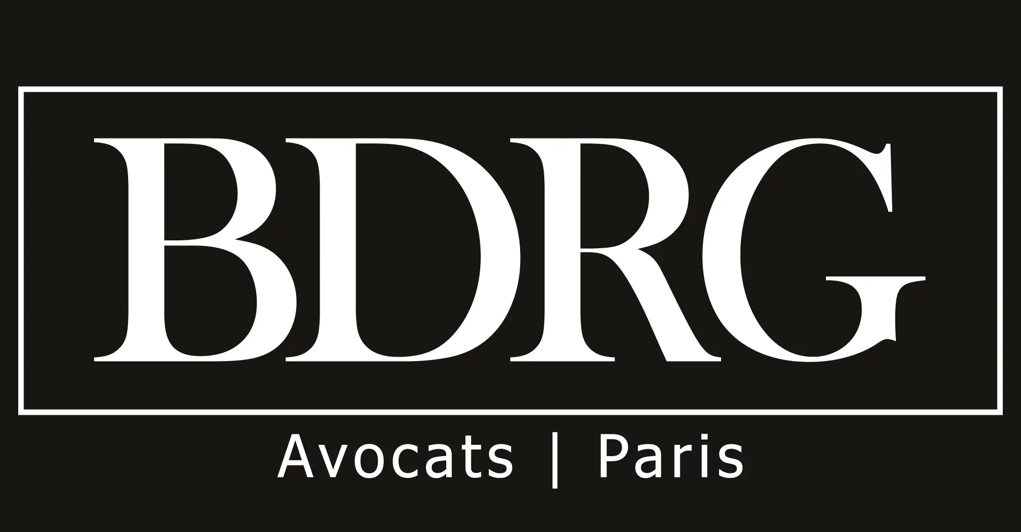 BDRG logo sur fond noir réalisé sur Illustrator