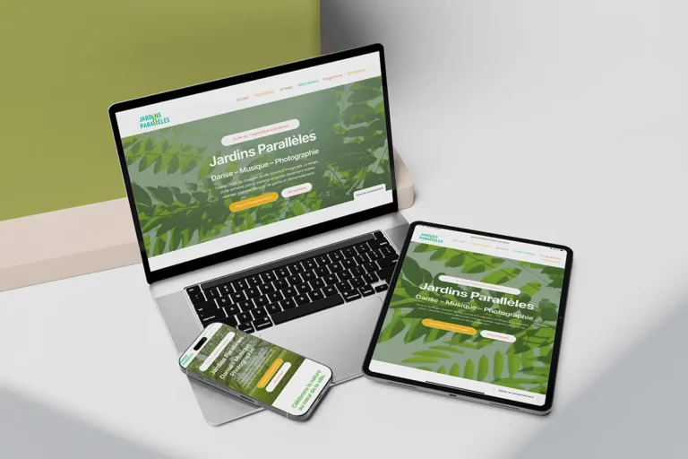 Site web Jardins Parallèles par Audrey Boussarie, designer ui Bordeaux