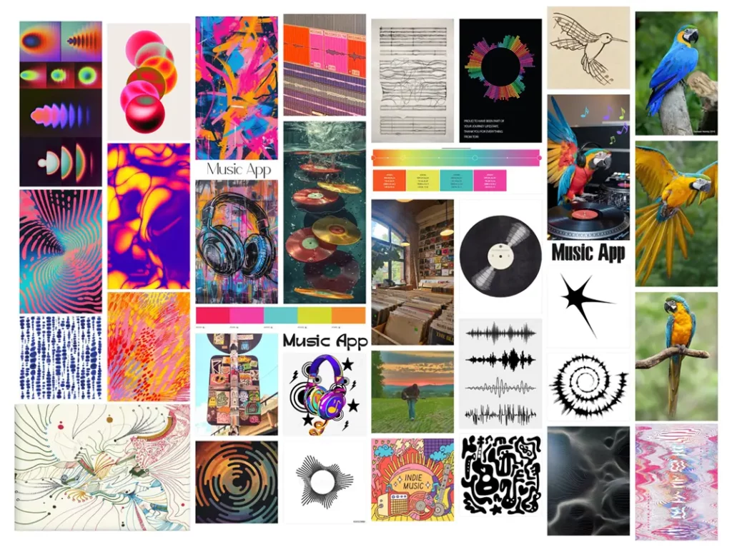 Moodboard du Logo ChantLibre pour une application de musique