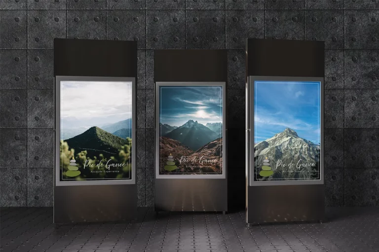 Affiches des saisons à Pic De Gance réalisé sur Illustrator