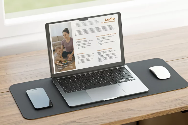 mockup avec user persona de Lucie pour design UX