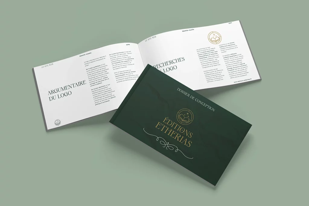 Dossier de conception du projet Éditions Etherias par Audrey Boussarie UI Designer