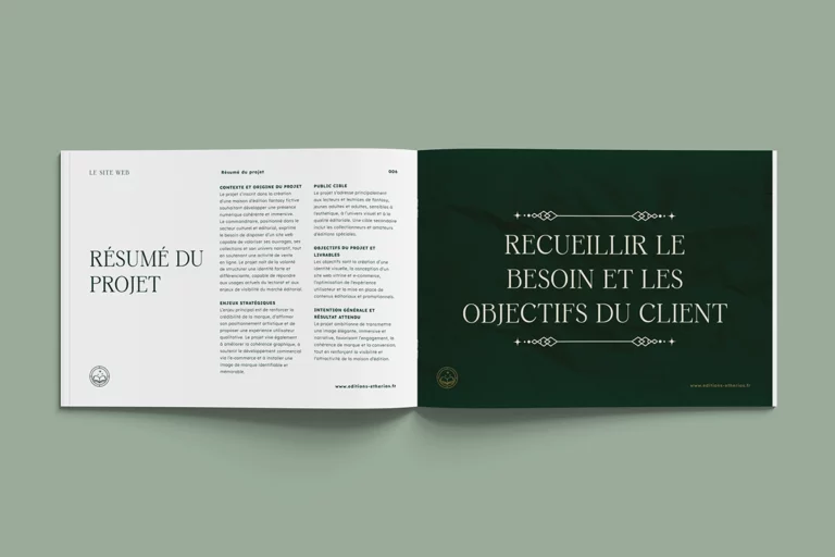 Dossier de conception Editions Etherias, présentation du projet